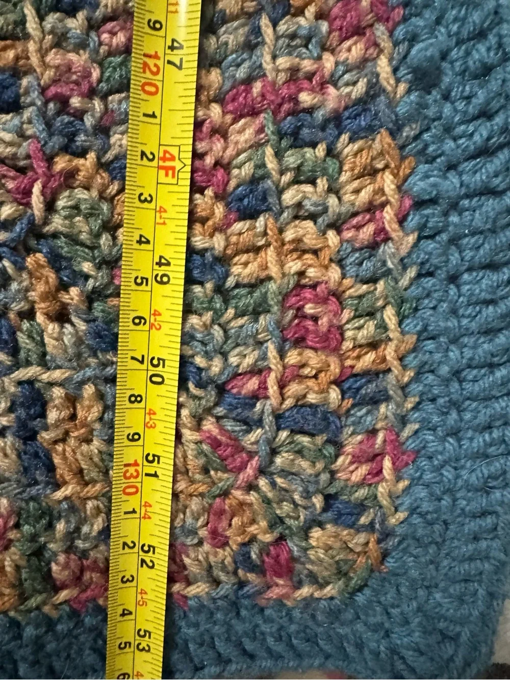 Vintage granny square knit blanket and pillow